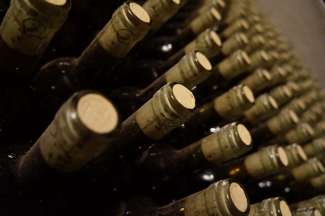 the tops of dozens of wine bottles similar to those rumoured to have been bootlegged in moose jaw by the capone organization